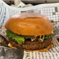 Burger Box - BLACKJACK- 1/2 lb American grass fed, jalapeno bacon, pepper jack cheese, roasted jalapenos, tomato, green leaf, pickles