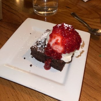 The Shanty - Brownie with ice cream and raspberry sauce - New American Near Me - Warwick, Rhode Island The Shanty - Brownie with ice cream and raspberry sauce - New American Near Me - Warwick, Rhode Island