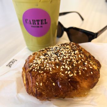 Cartel Roasting - Iced Matcha and everything croissant. - Coffee & Tea Near Me - Los Angeles, California
