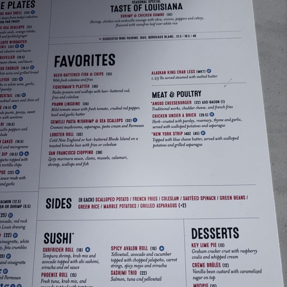 Bluewater Grill Seafood Restaurant & Market Carlsbad - Menu - Seafood Near Me - Carlsbad, California