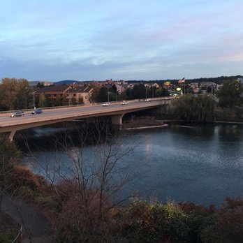 Oxford Suites Spokane - View from balcony. Couldn't hear traffic at night. - Hotels Near Me - Spokane, Washington