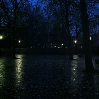 John Harvard Mall - A rainy evening at the John Harvard Mall - Playgrounds Near Me - Boston, Massachusetts