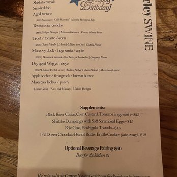 Barley Swine - 9/29/22 tasting menu - New American Near Me - Austin, Texas