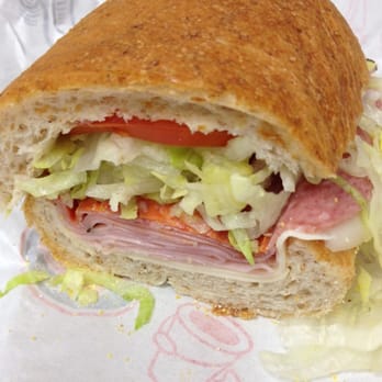 Jersey Mike's Subs - #13: the original italian, provolone, ham, proscuttini, cappacuolo, salami, pepperoni - Fast Food Near Me - Orange, California Jersey Mike's Subs - #13: the original italian, provolone, ham, proscuttini, cappacuolo, salami, pepperoni - Fast Food Near Me - Orange, California