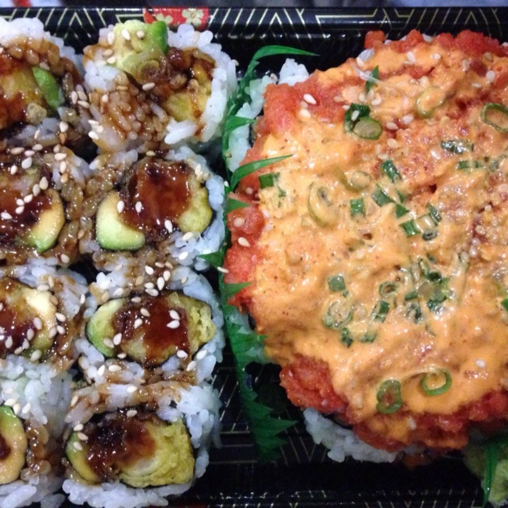 Osaka Sushi - Shrimp tempura roll and spicy tuna tartare creation! - Sushi Bars Near Me - Little Falls, New Jersey Osaka Sushi - Shrimp tempura roll and spicy tuna tartare creation! - Sushi Bars Near Me - Little Falls, New Jersey