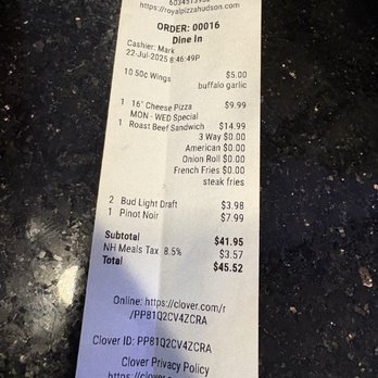 Royal Pizza & Seafood - Sandwiches Near Me - Hudson, New Hampshire