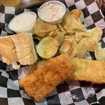 The Dirty Bird - Sycamore - Fried Cod with house made chips & coleslaw- very tasty - Barbeque Near Me - Sycamore, Illinois The Dirty Bird - Sycamore - Fried Cod with house made chips & coleslaw- very tasty - Barbeque Near Me - Sycamore, Illinois