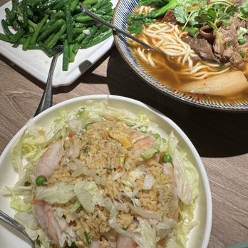 Mom Kitchen - Shrimp fried rice, green beans and oxtail soup - Chinese Near Me - San Diego, California