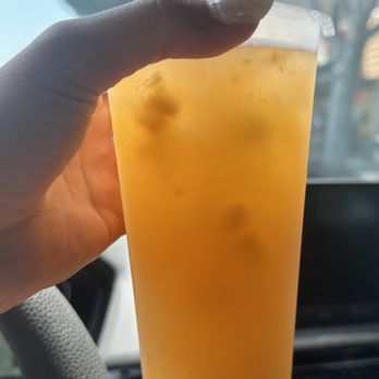 Cafe Sweets - Yummy mango tea with fresh mango pieces! - Coffee & Tea Near Me - Arcadia, California