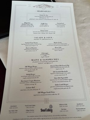 Menu photo 1 Averell’s Sun Valley, ID Menu photo 1 Averell’s Sun Valley, ID