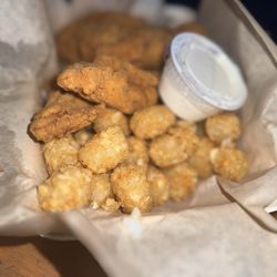 Burleson Yard Beer Garden - Chicken tenders and tots