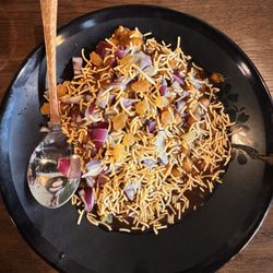 Jannat-E-Punjab Bar & Grill - Vegan Tikki (potato patties/ hashbrown) Chaat