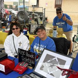 American Legion - My wife and newbie Yelp'er Erika M. on the right and band mom, Alex on the left selling raffle tickets during our fundraiser