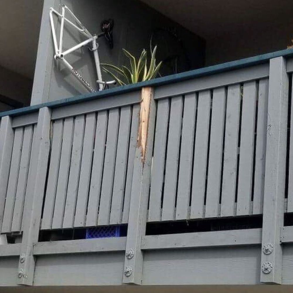 Desi Movers - Damaged balcony railing - Movers Near Me