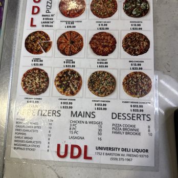 UDL Pizza - Pizza menu - Pizza Near Me - Fresno, California