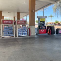 Gas pump at station