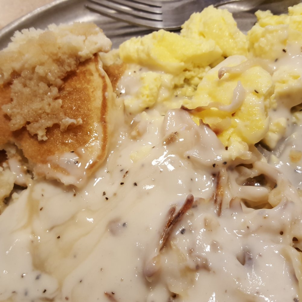 Iron Skillet - Couldn't get pancake out of tray without tearing it up - American Near Me - Amarillo, Texas
