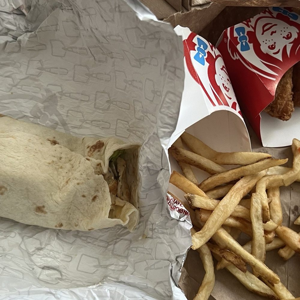 Wendy's - Grilled Chicken Wrap, small French Fries. 4 piece regular nuggets - Fast Food Near Me - Bronx, New York