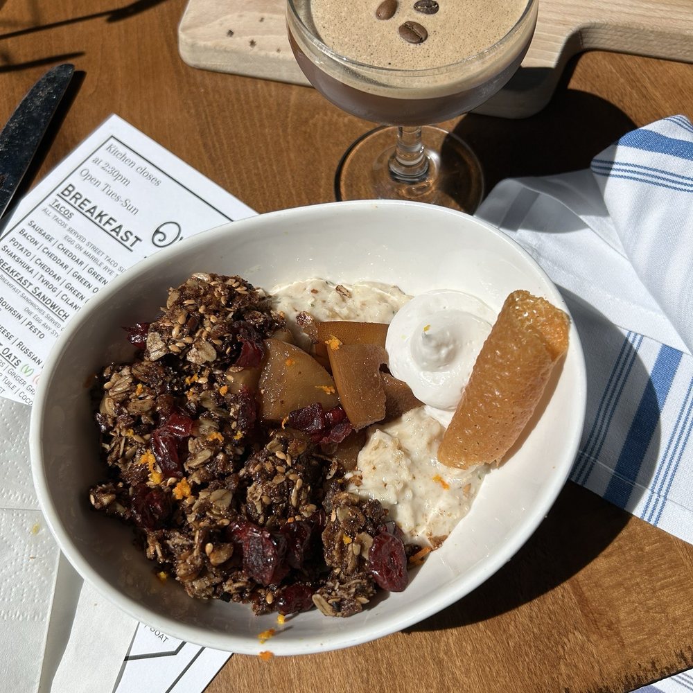 Ovenbird - Expresso Martini and Overnight Oats - Modern European Near Me - Austin, Texas Ovenbird - Expresso Martini and Overnight Oats - Modern European Near Me - Austin, Texas
