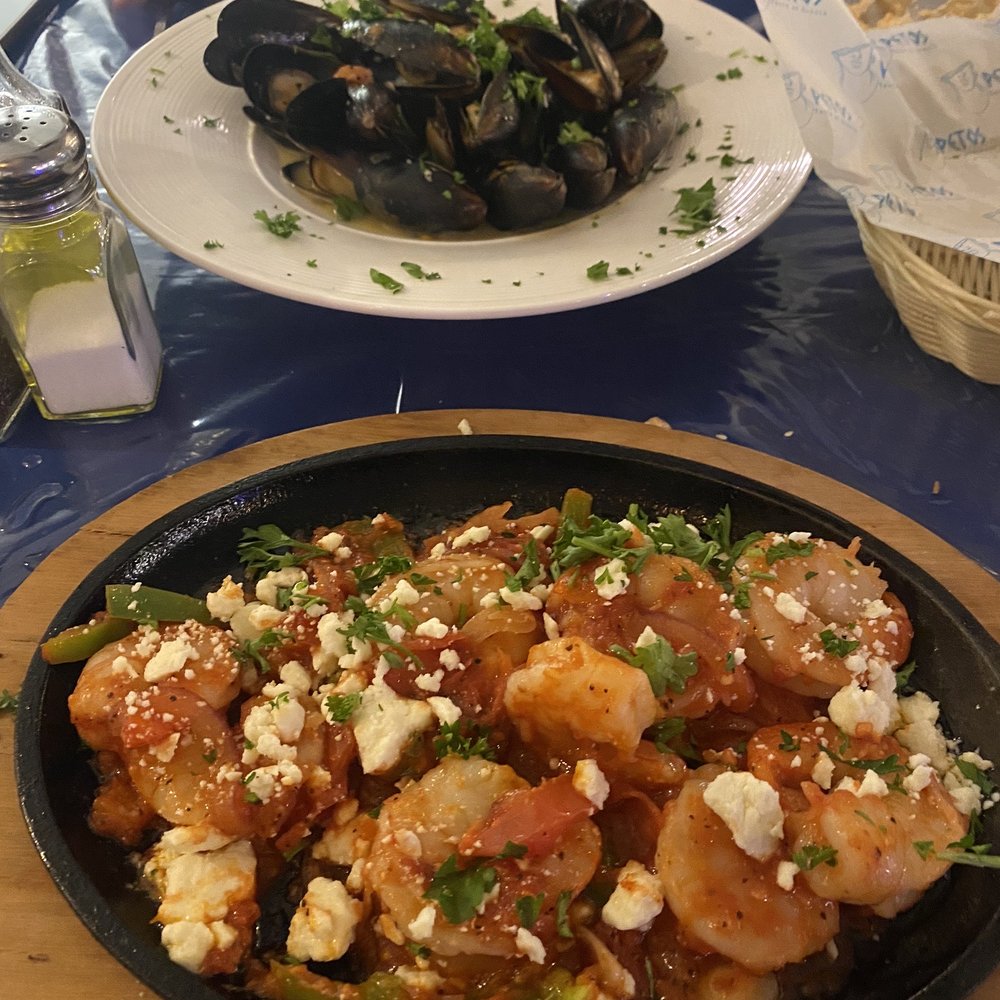 Petos - Garides Saganaki and Mussels - Greek Near Me - Carmel, Indiana Petos - Garides Saganaki and Mussels - Greek Near Me - Carmel, Indiana