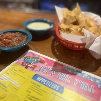 Chuy's - Chips, jalapeño ranch sauce (try this! It's free), salsa - Tex-Mex Near Me - Jacksonville, Florida