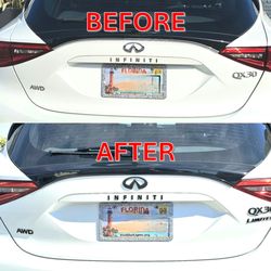 Sunlit Wrap | Car Wraps, Ceramic Coating, Tinting, and Detailing - Back emblem chrome delete