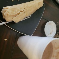 Lulu’s Tamales - 5 star Champurrado and 0 star pineapple tamale