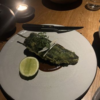 Cosme - Blue crab stuffed poblano - Mexican Near Me - New York, New York Cosme - Blue crab stuffed poblano - Mexican Near Me - New York, New York