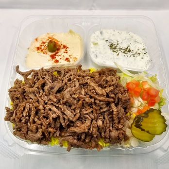 Moody Shawarma - Beef shawarma over rice - Food Trucks Near Me - Portland, Oregon