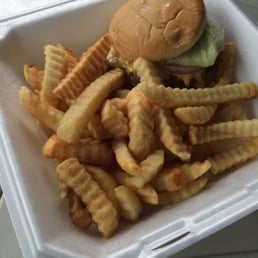 1/4 lb Burger with crinkle fries 1/4 lb Burger with crinkle fries