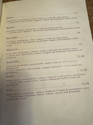 Menu photo 1 Gallo Nero Barcelona, B