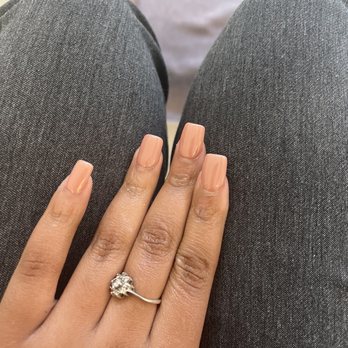 Sojourn De Nails - Acrylic square shape done by Michelle - Nail Salons Near Me - Houston, Texas
