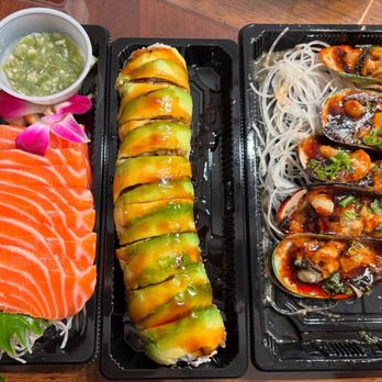 Sushi Neko - Salmon Sashimi | Caterpillar | Baked Mussel - Sushi Bars Near Me - Queen Creek, Arizona Sushi Neko - Salmon Sashimi | Caterpillar | Baked Mussel - Sushi Bars Near Me - Queen Creek, Arizona