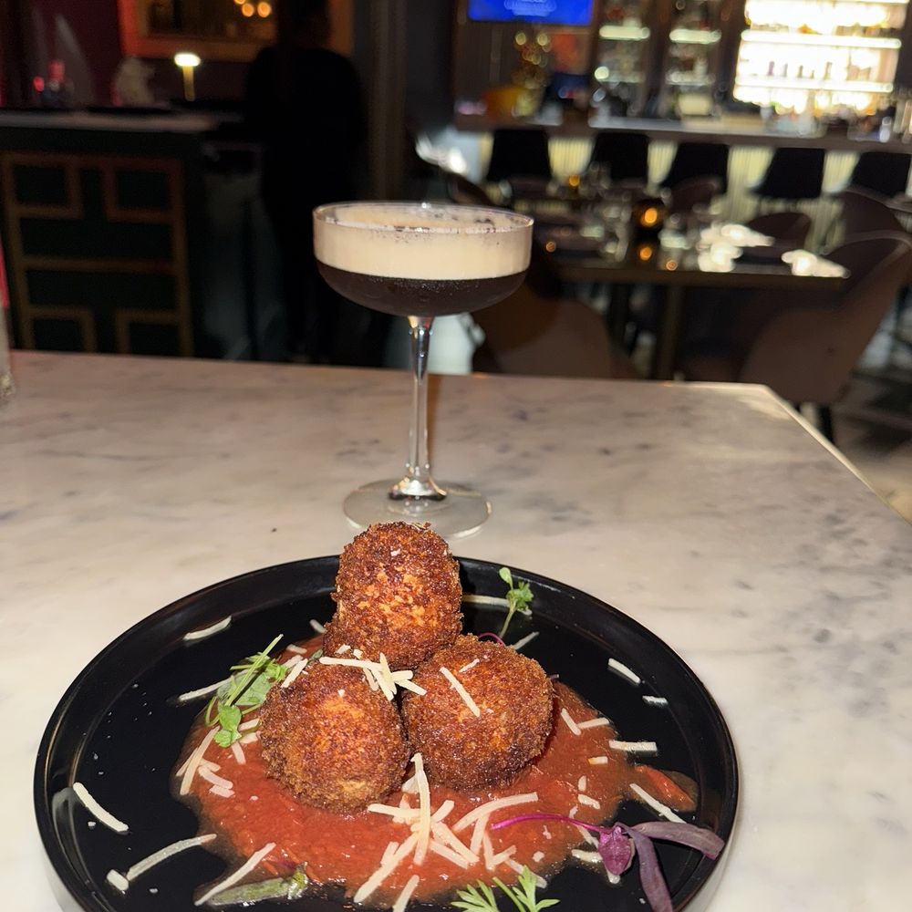 Knife Modern Mediterranean - Chicken croquettes and espresso martini - Mediterranean Near Me - Atlanta, Georgia Knife Modern Mediterranean - Chicken croquettes and espresso martini - Mediterranean Near Me - Atlanta, Georgia
