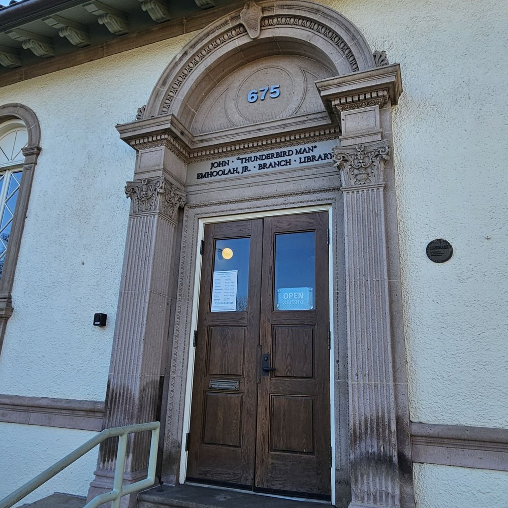 John Thunderbird Man Library - Front door on Santa Fe Drive - Libraries Near Me - Denver, Colorado John Thunderbird Man Library - Front door on Santa Fe Drive - Libraries Near Me - Denver, Colorado