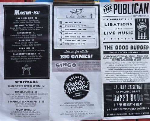 Menu photo 5 Vanbarry's Public House Orlando, FL Menu photo 5 Vanbarry's Public House Orlando, FL