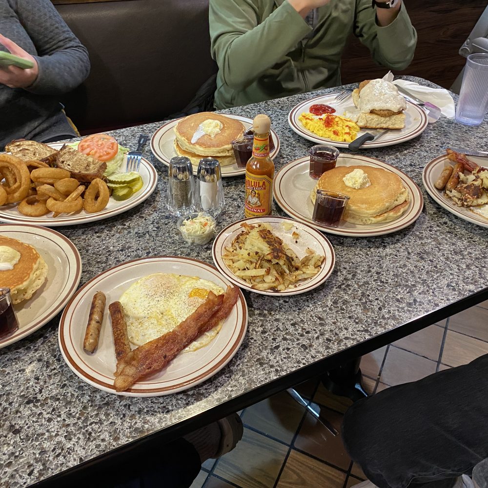 2 Four Deuces, Country Fried Steak, Patty melt w/ subbed onion rings, a side of hash browns