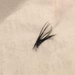 Envy Nails & Spa - Here is a clump of lashes that fell out. Dat many lashes were glued onto another fake lash not even my own lash.