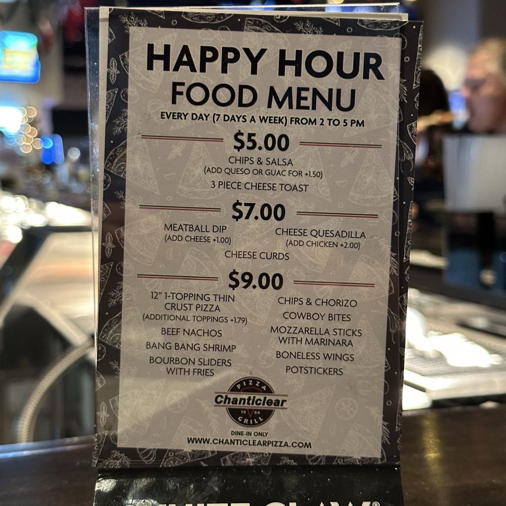 Chanticlear Pizza Grill - Happy Hour Menu - Pizza Near Me - Ramsey, Minnesota Chanticlear Pizza Grill - Happy Hour Menu - Pizza Near Me - Ramsey, Minnesota