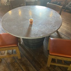 Uncle John’s Cider Mill - The table where, I took the photo.
