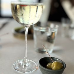 Martini with pimento oil