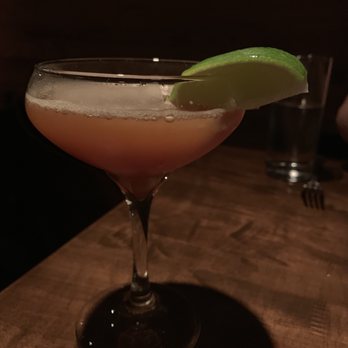 Nobie's - The Friendly Pepper Upper (Paranubes Oaxacan Rum, Averna, Pepper Tincture, Lime, Ginger) for $12 - New American Near Me - Houston, Texas Nobie's - The Friendly Pepper Upper (Paranubes Oaxacan Rum, Averna, Pepper Tincture, Lime, Ginger) for $12 - New American Near Me - Houston, Texas