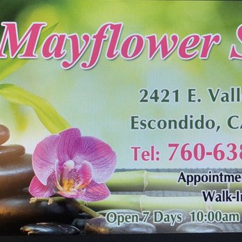 Mayflower Spa - Business card - Reflexology Near Me - Escondido, California
