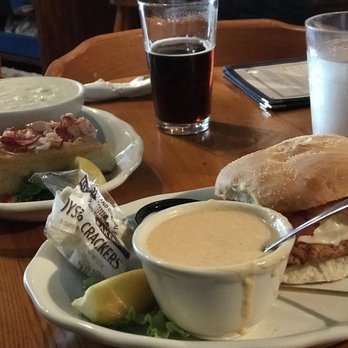 Thirsty Whale - Fried Haddock sandwich and Lobster Bisque - American Near Me - Bar Harbor, Maine