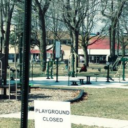 Washington Park - Sign of the times.