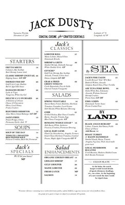 Menu photo 7 Jack Dusty Sarasota, FL