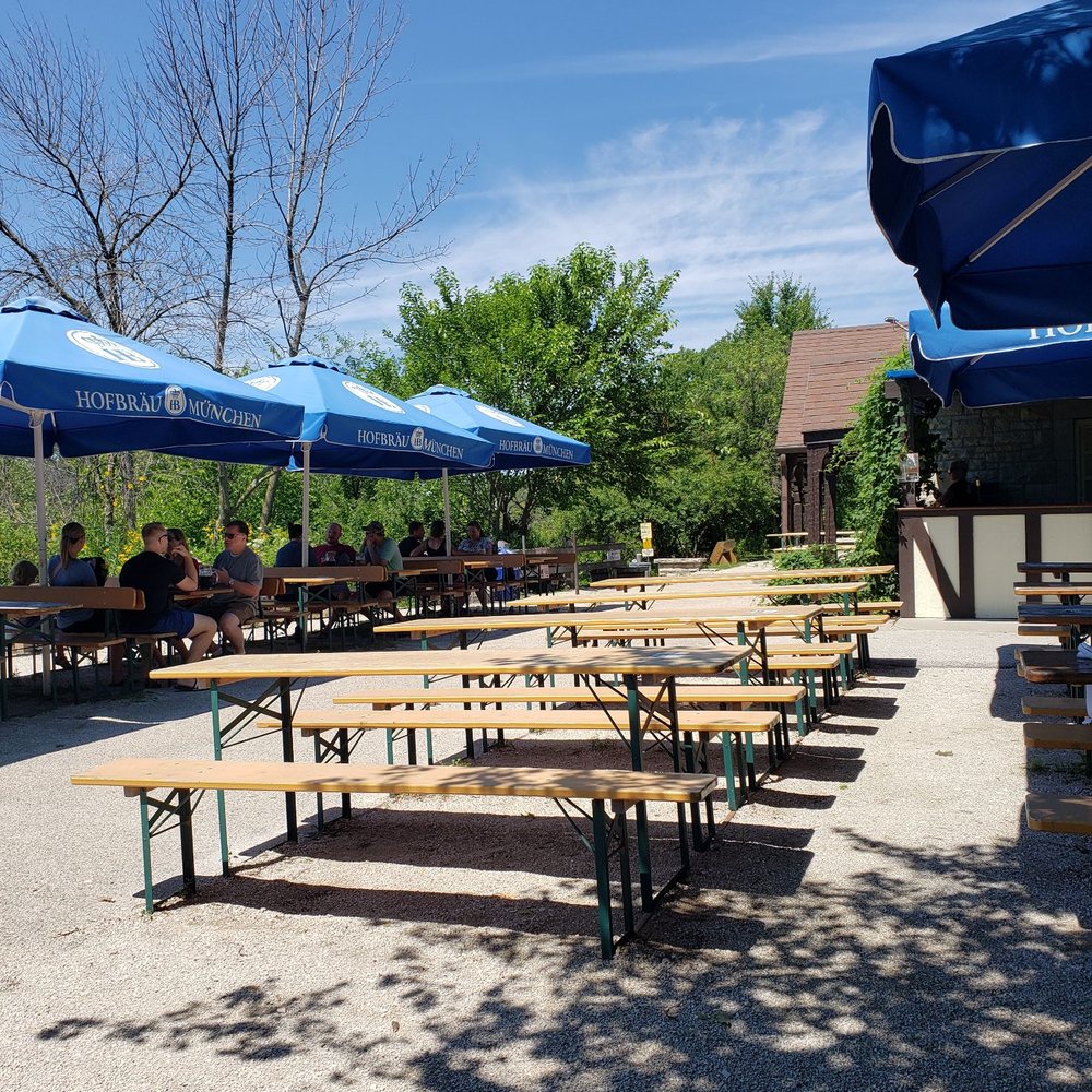 Estabrook Beer Garden - tables and umbrellas - Beer Gardens Near Me - Milwaukee, Wisconsin Estabrook Beer Garden - tables and umbrellas - Beer Gardens Near Me - Milwaukee, Wisconsin