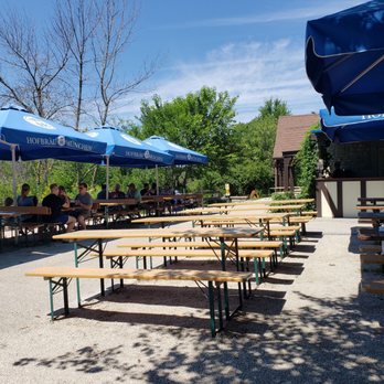 Estabrook Beer Garden - tables and umbrellas - Beer Gardens Near Me - Milwaukee, Wisconsin Estabrook Beer Garden - tables and umbrellas - Beer Gardens Near Me - Milwaukee, Wisconsin
