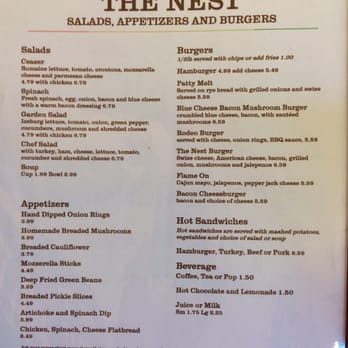 The Nest Diner - Menu Page 1 - Diners Near Me - Farwell, Michigan
