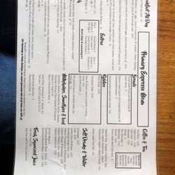 Primary Espresso Bowral - Menu